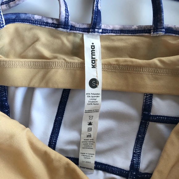 Karma Athletic Tank Top Blue Purple Small Workout - Picture 5 of 8